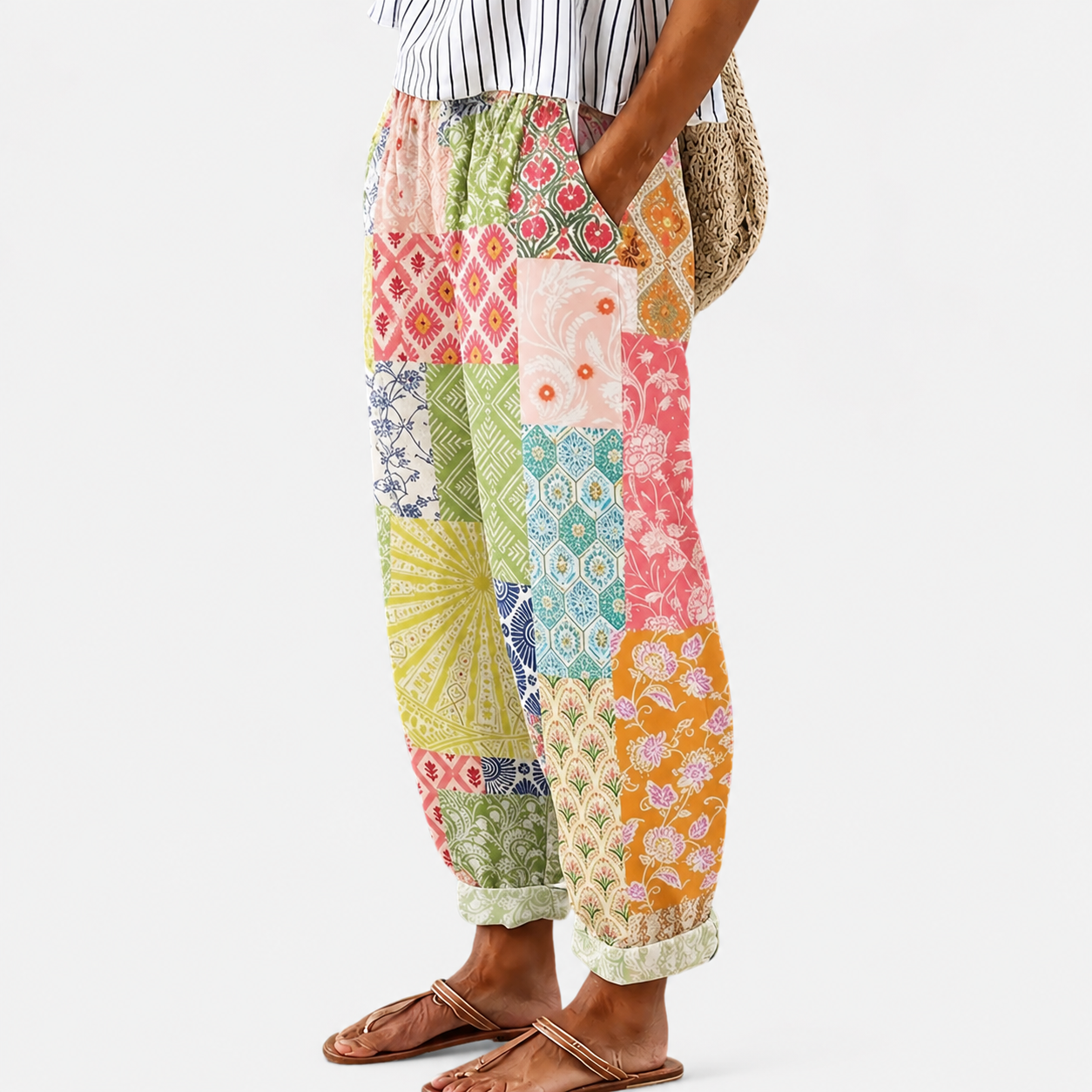 Rebecca | Pantaloni Comfort Mosaico Floreale
