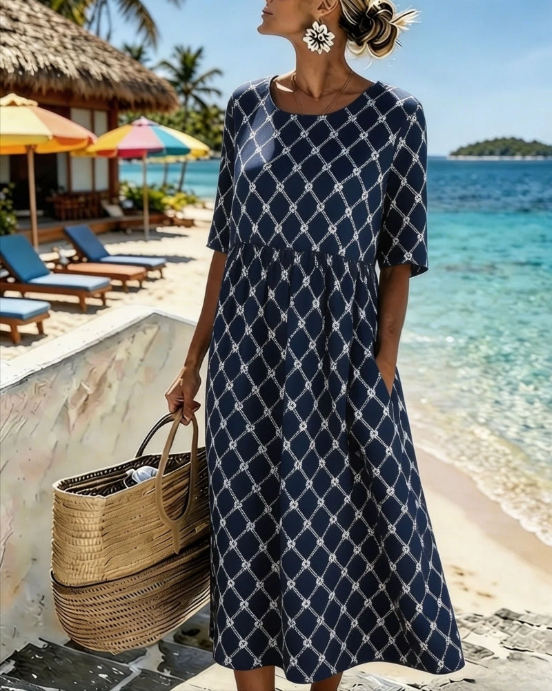 Monica | Abito Midi Raffinato a Pois