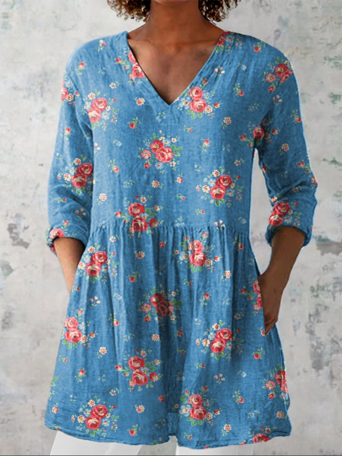 Manuela | Blusa Lunga con Scollo a V