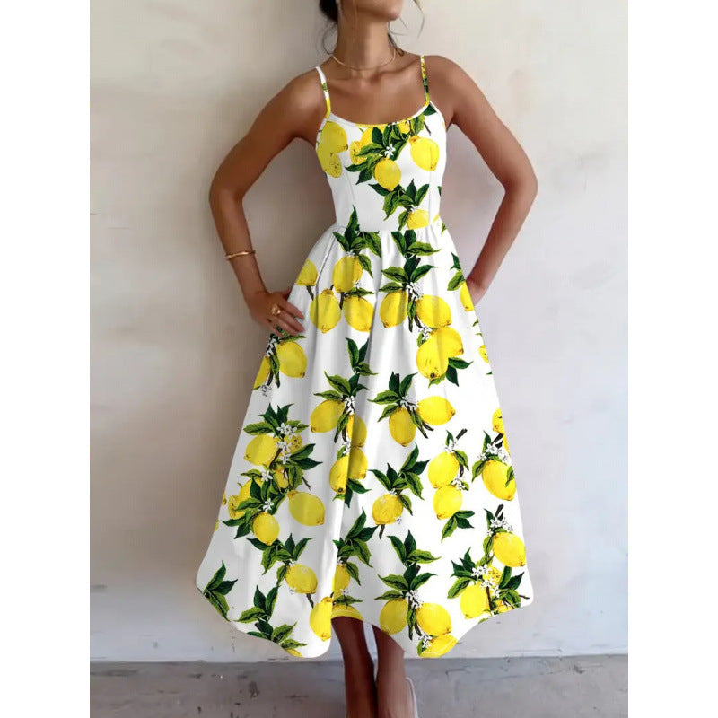 Teresa | Abito Midi Agrumeto in Fiore