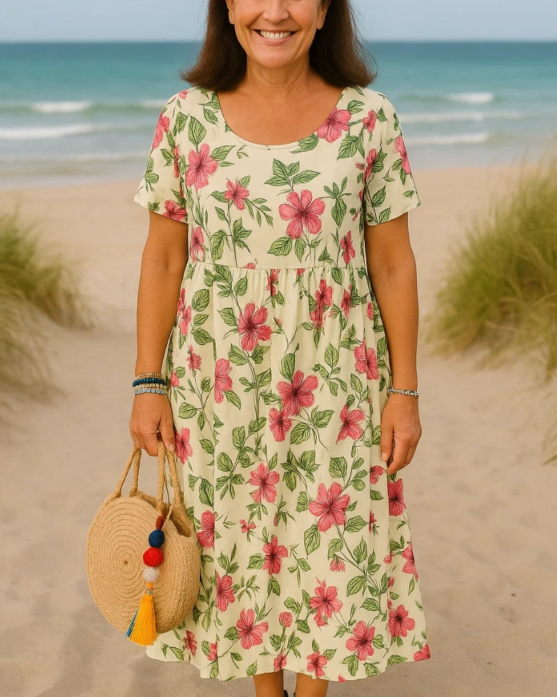 Concetta | Abito Maxi Floreale Stile Vintage