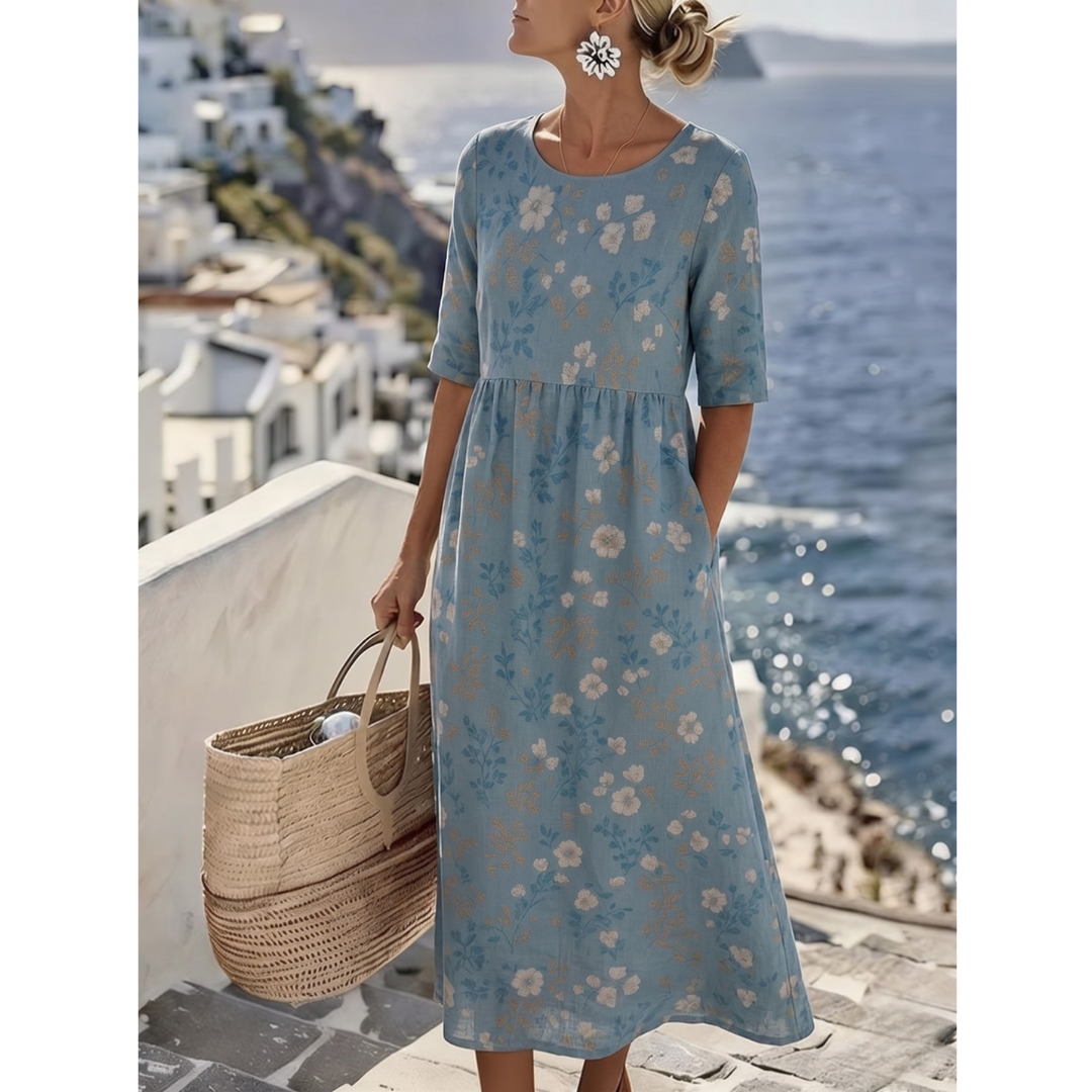 Noelia | Elegante Abito Midi Floreale Estivo