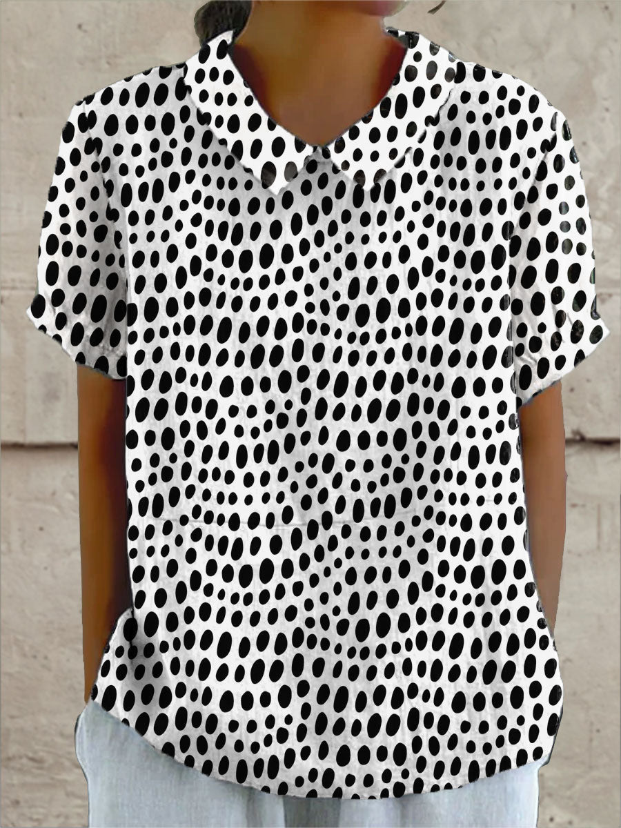 Greta | Camicia Elegante a Pois