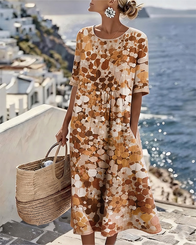 Vittoria | Elegante Abito Midi Floreale Estivo