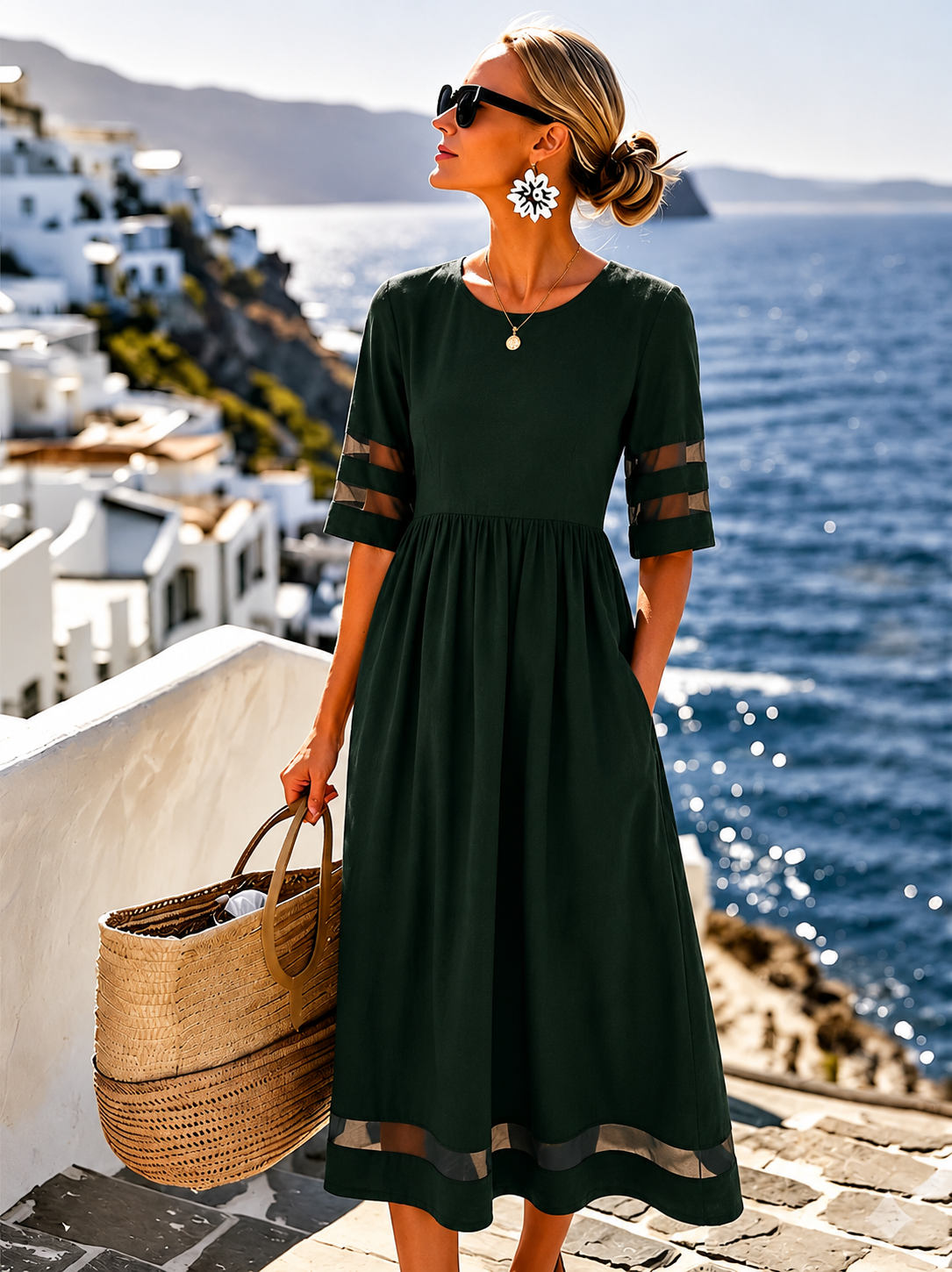 Emanuela | Abito Midi Fioritura Estiva