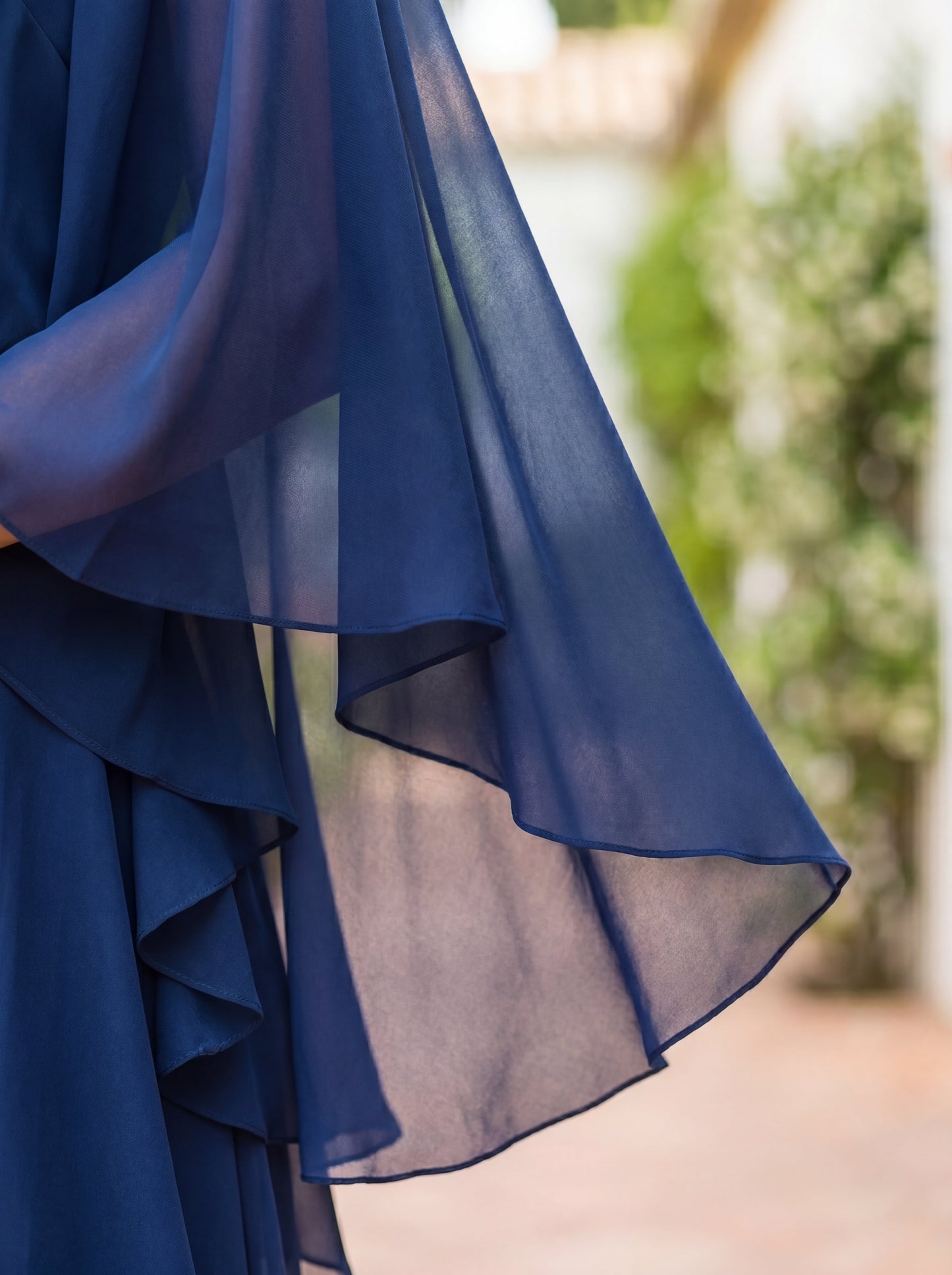 Azzurra | Elegante Completo Due Pezzi in Crêpe