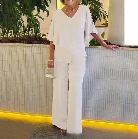 Simonetta | Completo Comodo con Pantaloni a Gamba Ampia