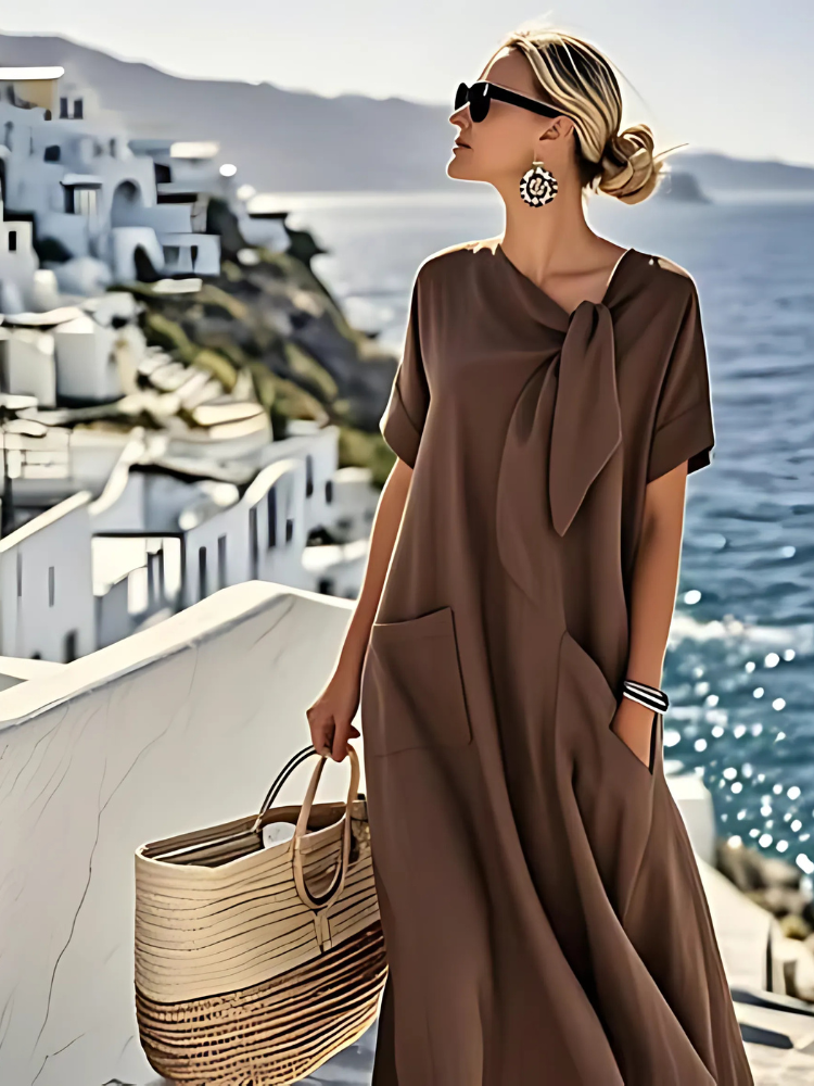 Rosaria | Abito Elegante con Tasche