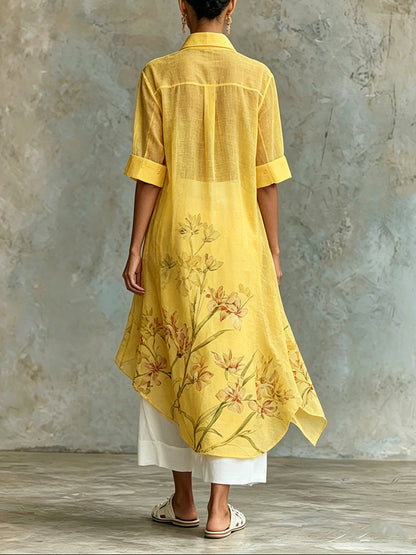 Brunella | Completo Due Pezzi con Abito Midi Floreale