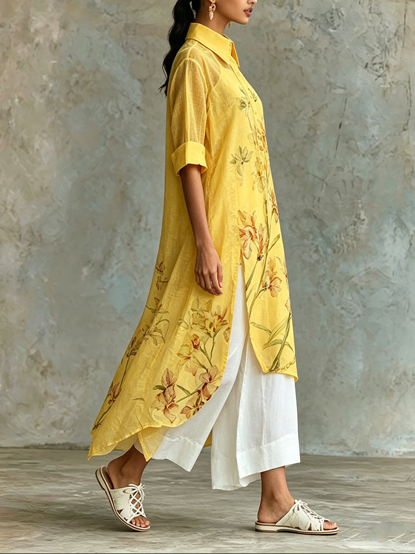 Brunella | Completo Due Pezzi con Abito Midi Floreale