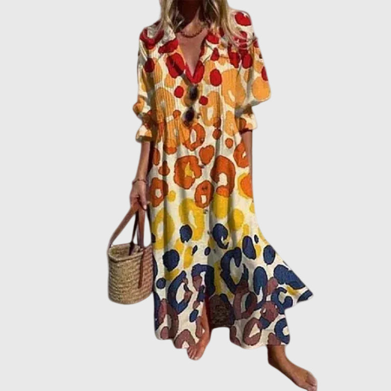 Raffaella | Elegante Abito Lungo dallo Stile Boho
