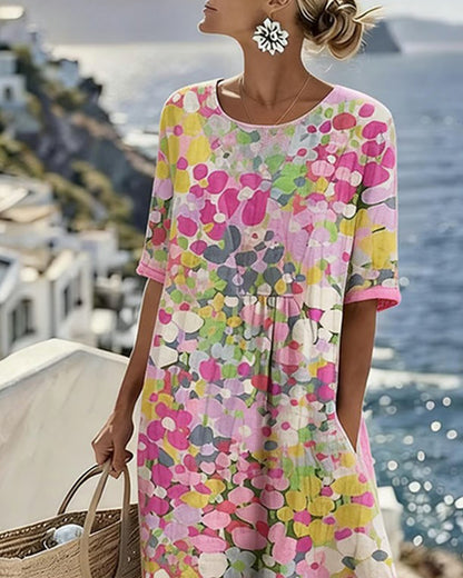 Vittoria | Elegante Abito Midi Floreale Estivo
