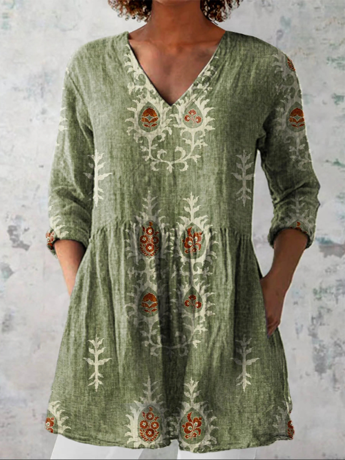 Arianna | Blusa Lunga con Scollo a V