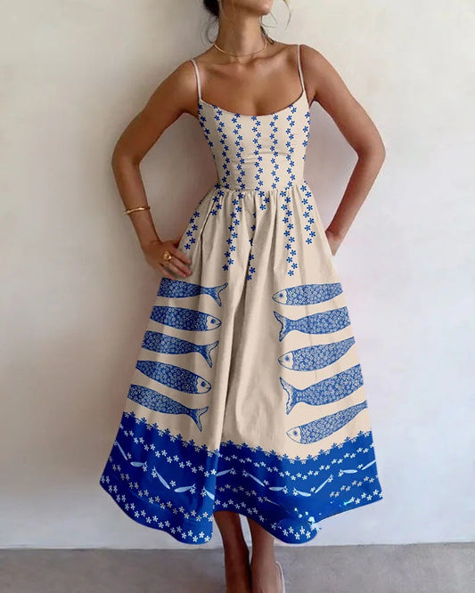 Paola | Abito Midi Porto Azzurro