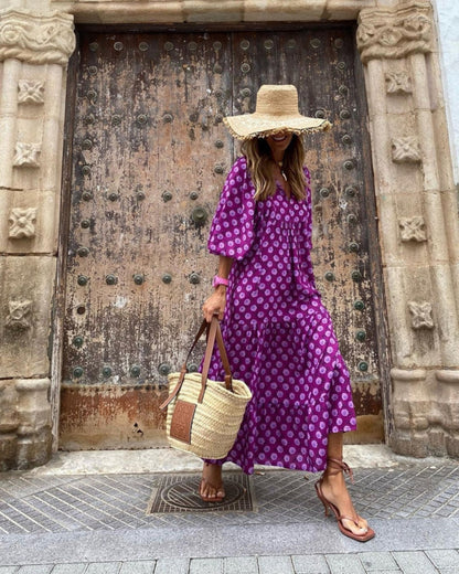 Azzurra | Vestito Lungo Boho