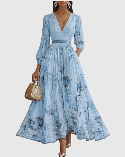 Donatella | Abito Maxi Elegante Plissettato