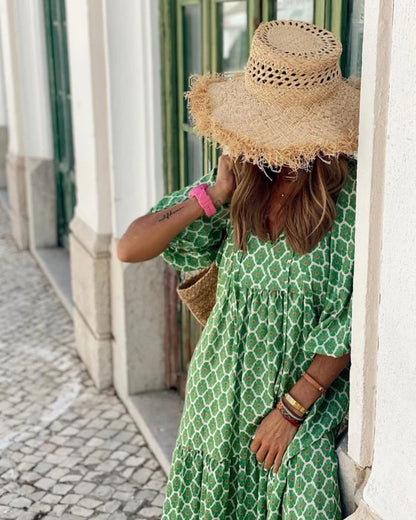 Azzurra | Vestito Lungo Boho