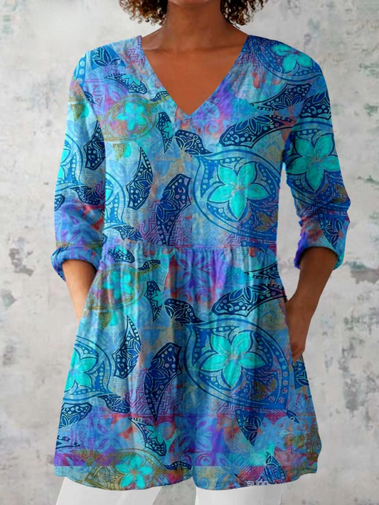Eleonora | Blusa Lunga con Scollo a V
