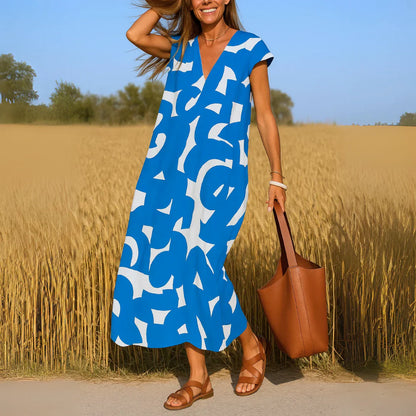 Angela | Abito Maxi con Dettagli Intagliati