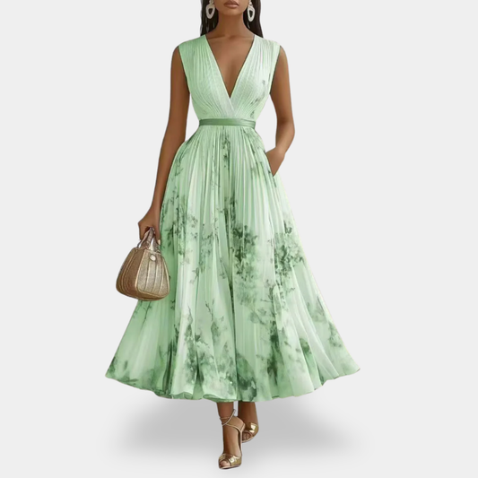 Loretta | Abito Maxi Elegante Plissettato