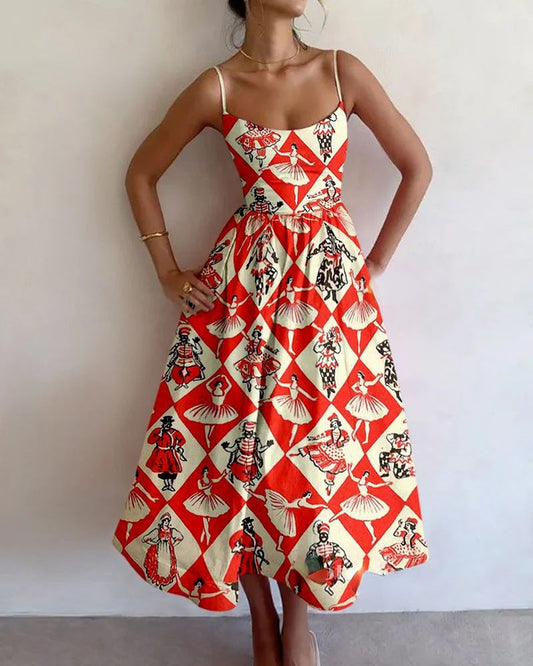 Antonina | Abito Midi Carosello Vintage