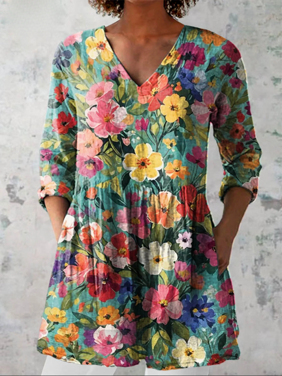 Cristina | Blusa Lunga con Scollo a V