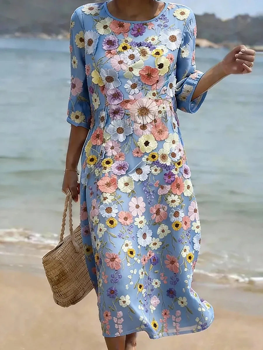Gaia | Abito Casual con Stampa Floreale