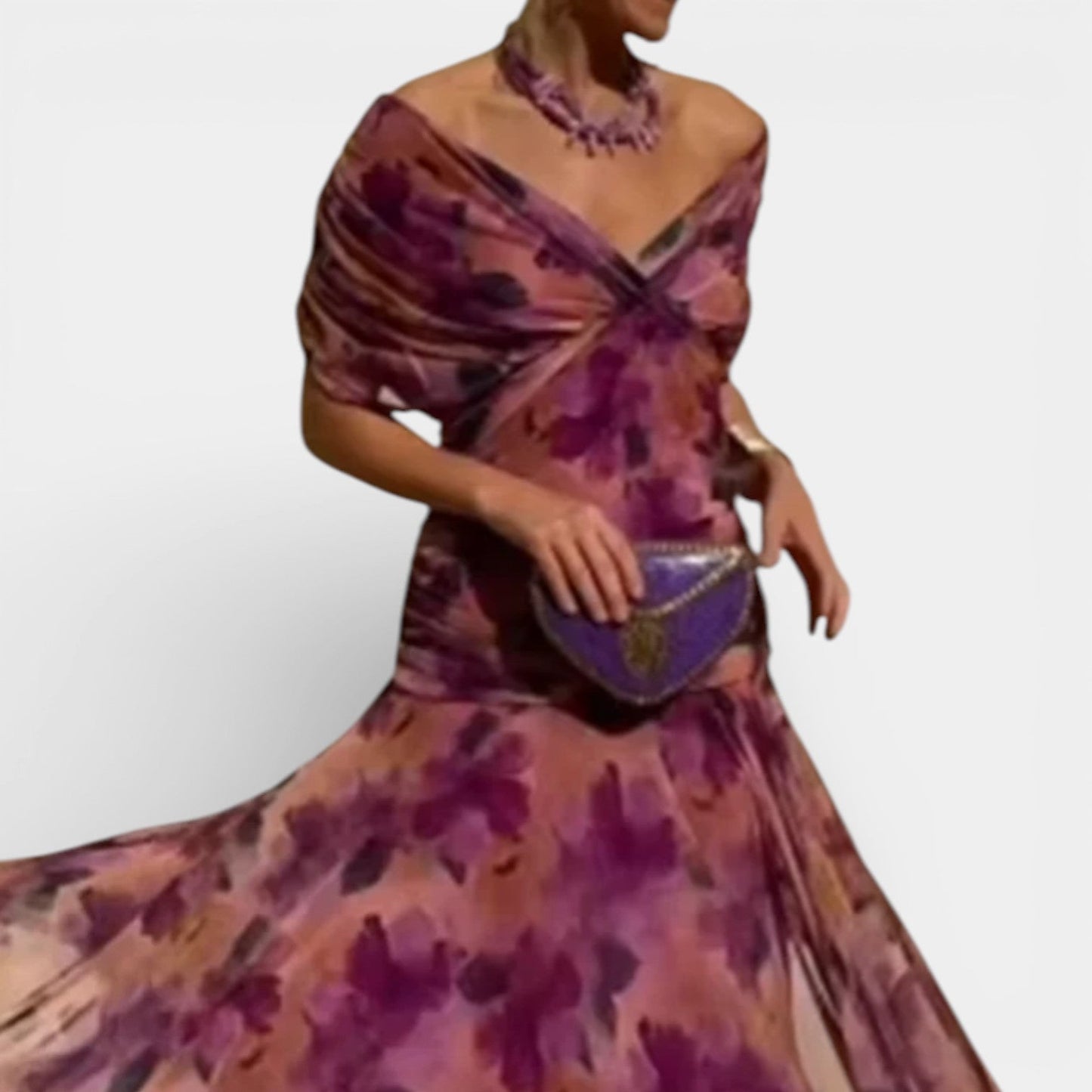 Luciana | Abito Maxi con Scollo a V