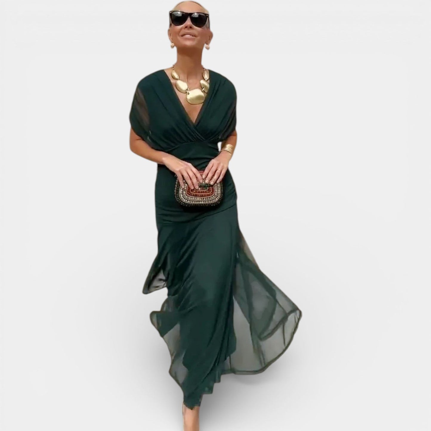 Luciana | Abito Maxi con Scollo a V