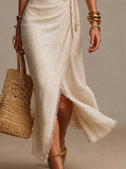 Melissa | Abito Midi con Incrocio Elegante