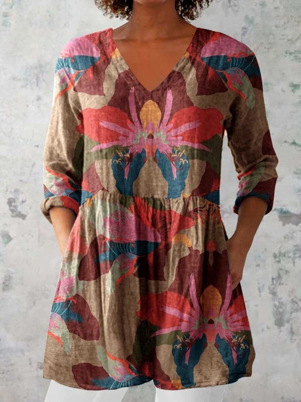 Veronica | Blusa Lunga con Scollo a V