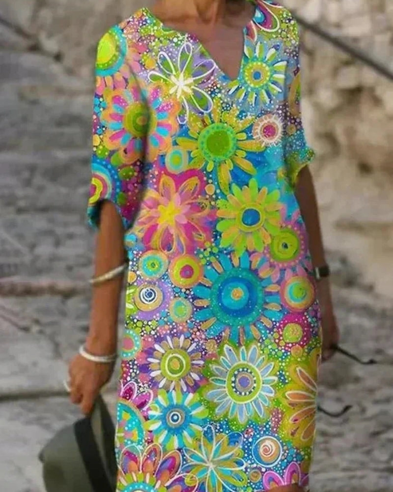 Dalila | Abito Midi Floreale Vivace