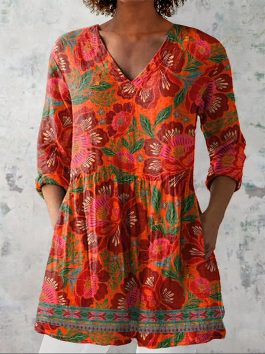 Ilaria | Blusa Lunga con Scollo a V