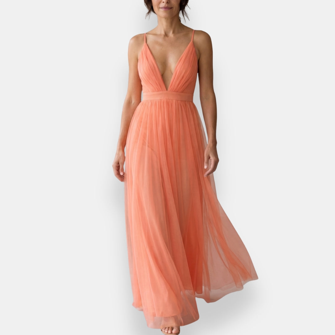 Carmela | Abito Lungo in Tulle