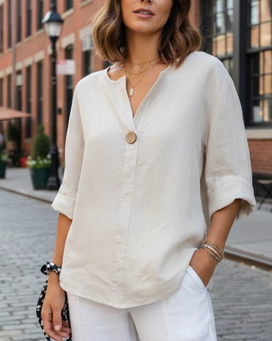 Ilaria | Blusa Casual con Scollo a V