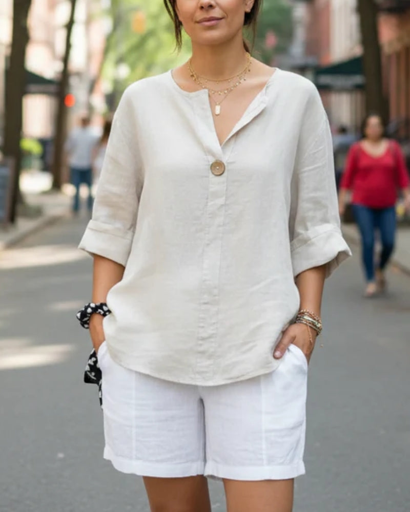 Valentina | Blusa Casual con Scollo a V