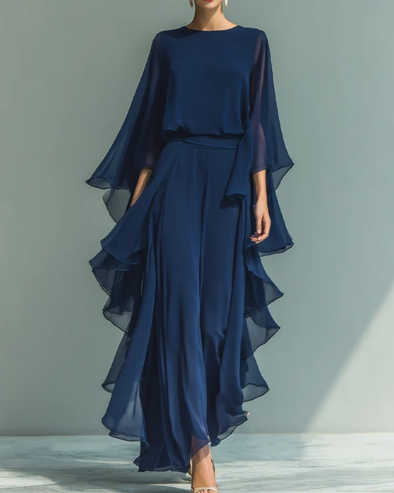 Daniela | Completo Elegante con Top Fluido e Pantaloni a Gamba Dritta
