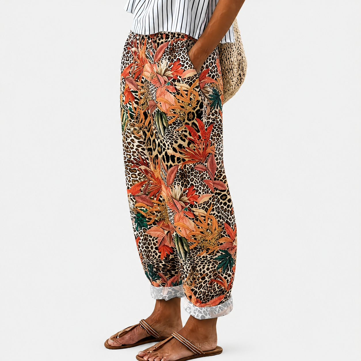 Caterina | Pantaloni Comfort Giardino Selvatico