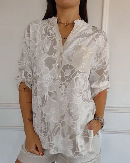 Azzurra | Blusa Elegante con Tasca
