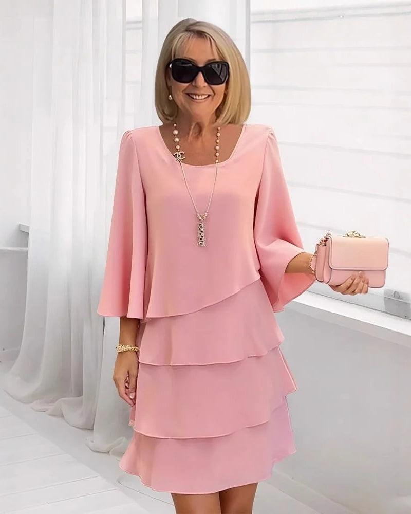 Mariella | Abito Midi Elegante con Volant