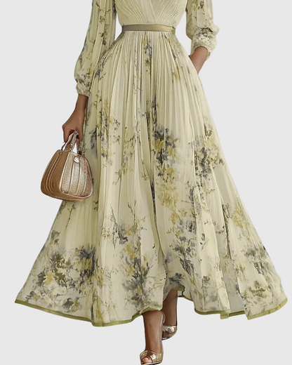 Donatella | Abito Maxi Elegante Plissettato