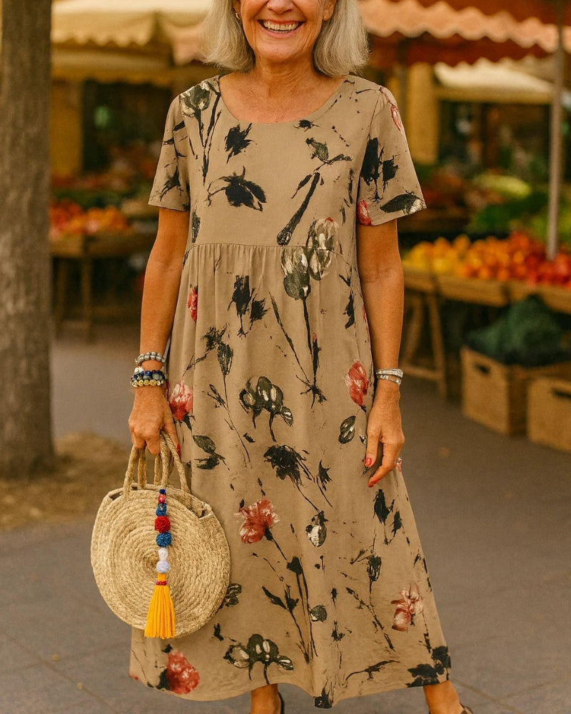 Concetta | Abito Maxi Floreale Stile Vintage