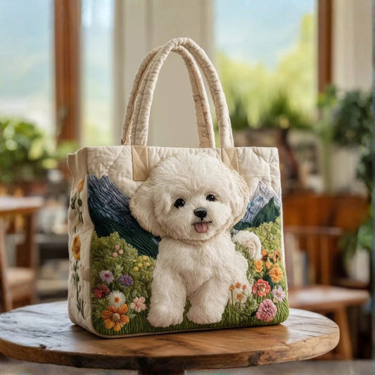 Maria | Borsa Artigianale Trapuntata Cane Incantato