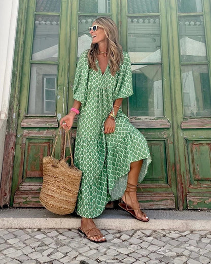 Azzurra | Vestito Lungo Boho