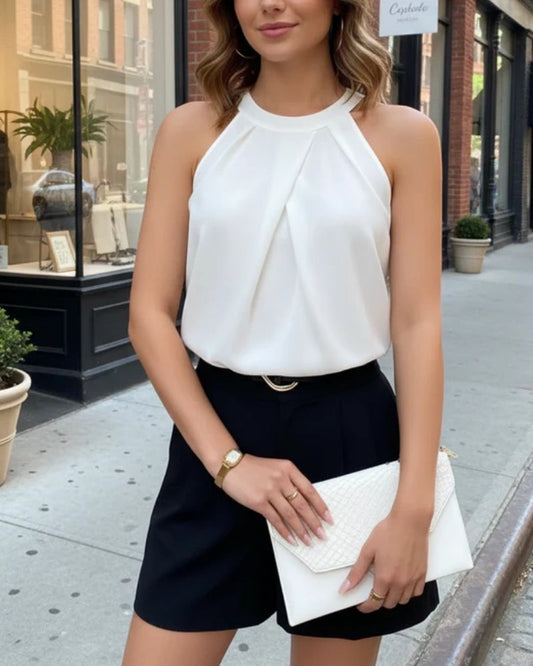 Angela | Blusa Estiva Elegante Senza Maniche