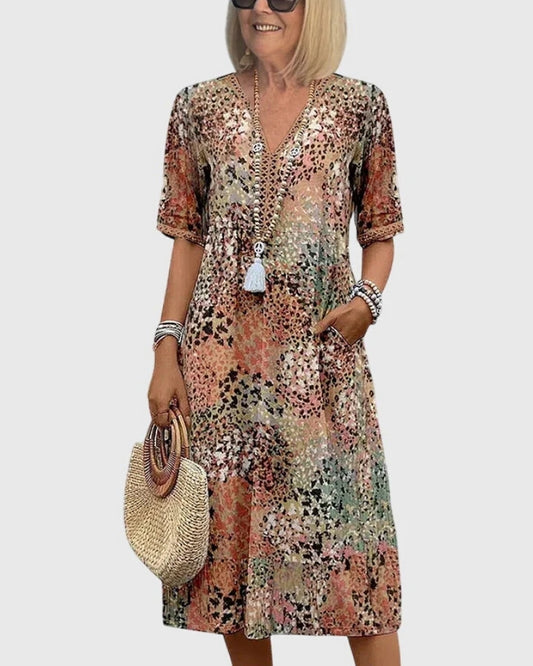 Rita | Abito Midi Floreale Elegante