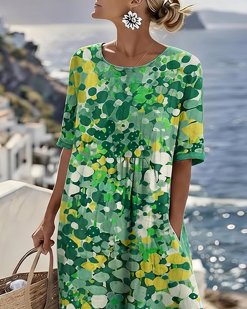 Vittoria | Elegante Abito Midi Floreale Estivo