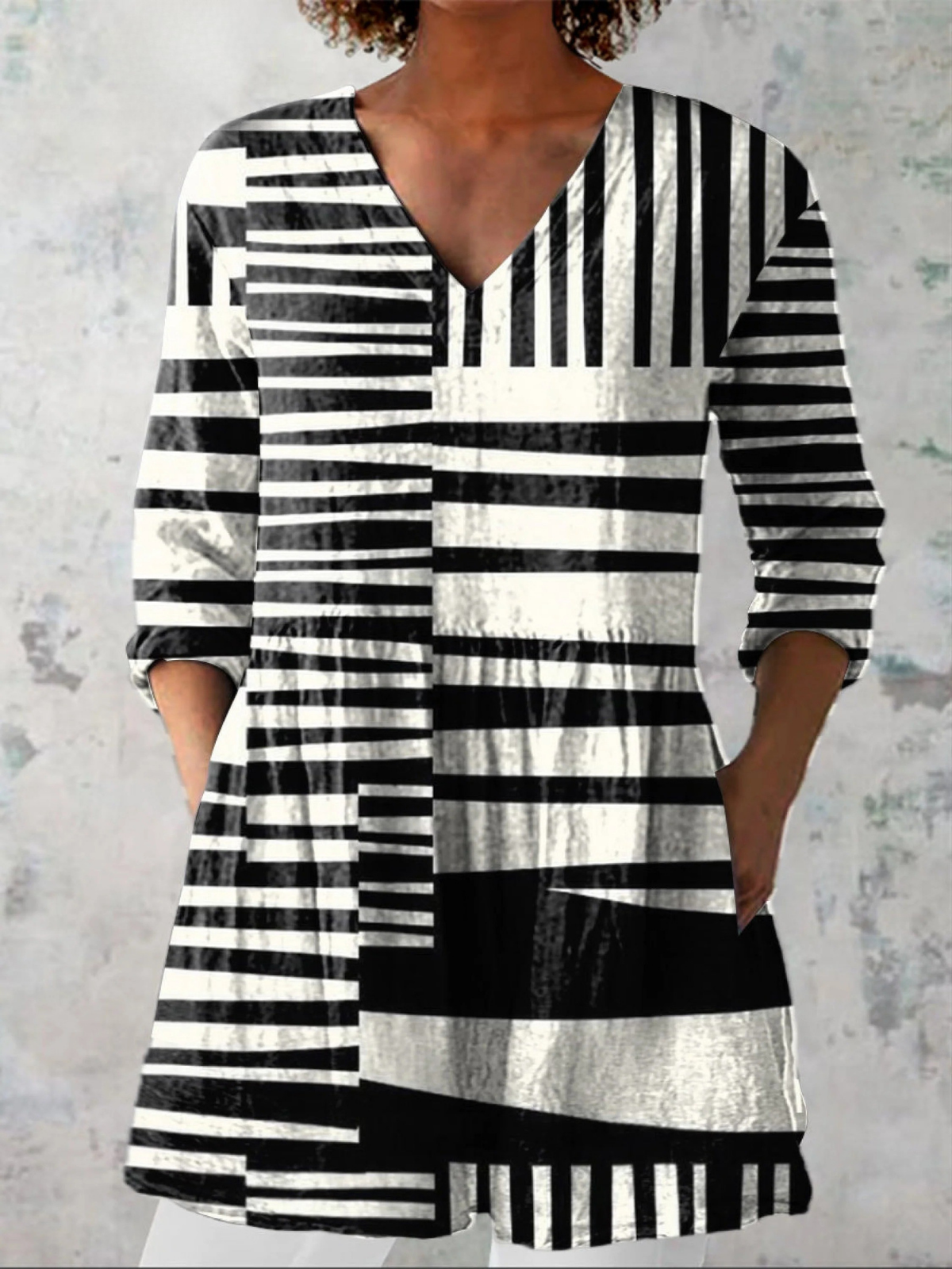 Nicole | Blusa Lunga con Scollo a V