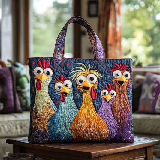 Carmela | Borsa Artigianale Cinque Galline Colorate