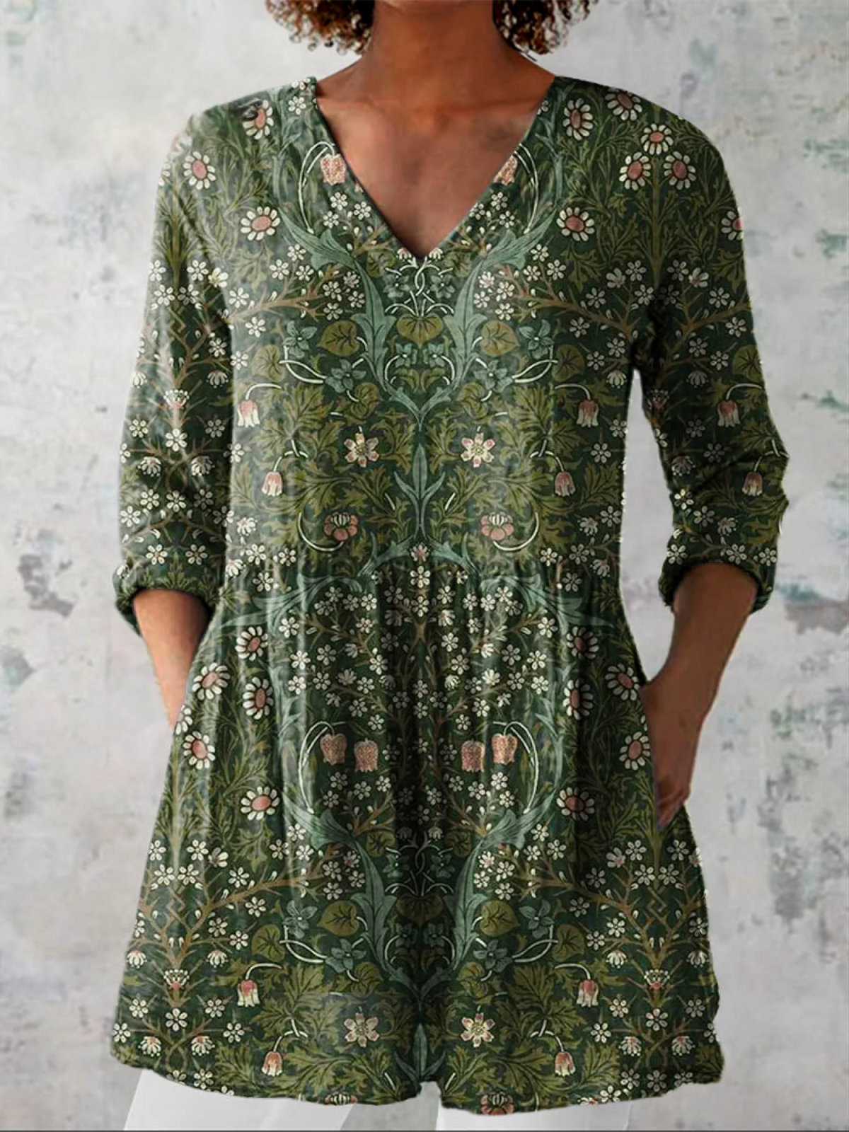 Monica | Blusa Lunga con Scollo a V